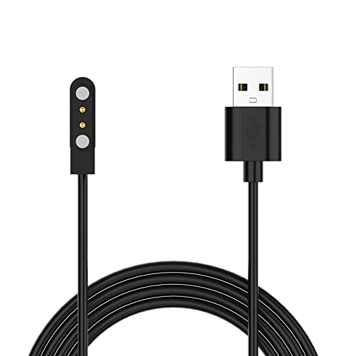 2-Pin Strong Magnetic Cable USB Charging Line Cord Rope Black for Kieslect Watch K10 K11 Smartwatch Smartwatch Charger Charging Cable Magnetic Charger