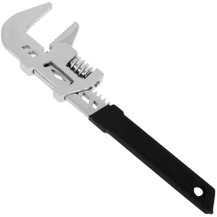 Adjustable Automotive Wrench, F Shaped Wide Jaw Adjustable Spanner Opening up to 2 Inch, Crescent Basin Wrench, Pipe Wrench Set for Plumbing, Machine Maintenance & Home Repairs