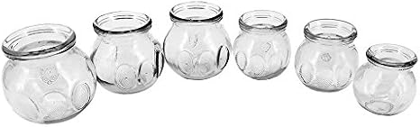 Royal Massage Glass Fire Cupping Jars Thick Glass Cupping Set 4 Sizes Vacuum cupping glass Fire Cupping Jars with Finger Grips (#6)