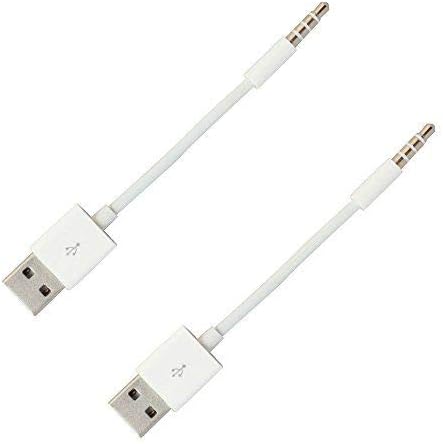 SANOXY USB Charger and SYNC Data Cable for Apple iPod Shuffle 3rd / 4th / 5th Generation (2X Value Pack)