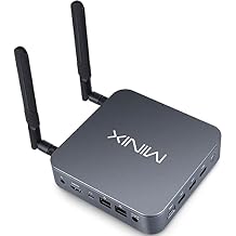 MINIX NEO J51-C8 Mini Computer, 8GB256GB PCIe NVMe SSD Aluminum Mini PC [Wi-Fi6Dual 2.5GB LANUSB-CDatadisplay12V DCTriple Display4K @ 60HzPXE BootRTCVesa Mount]