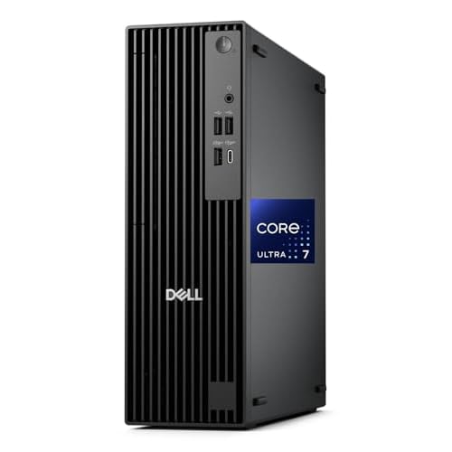 Dell Pro Slim QCS1250 SFF Desktop Replaces OptiPlex SFF, Intel Ultra 7-265K, 32GB DDR5, 2TB NVMe SSD, WiFi 6E, BT, USB-C, HDMIDP, Windows 11 Pro, Small Form Factor Business PC Black