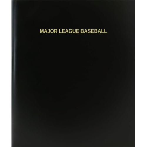 BookFactory Major League Baseball Log BookJournalLogbook - 120 Page, 8.5x11, Black Hardbound XLog-120-7CS-A-L-BlackMajor League Baseball Log Book