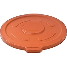 Global Industrial 55 Gallon Garbage Can Lid, Orange