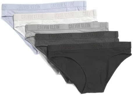 Calvin Klein Women`s Monochrome Cotton Bikini Panty 5 Pack