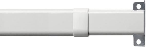 Graber Flat Lock-Seam Sash Rod (28 to 48-Inch Adjustable Width, White)