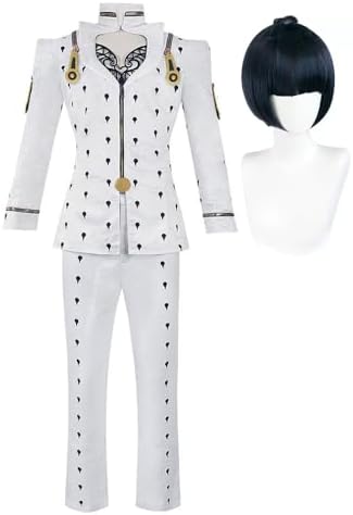 QAHEART Anime Bruno Buccellati Cosplay Costume Cartoon Character Cosplay Costume Halloween Outfits with Wig