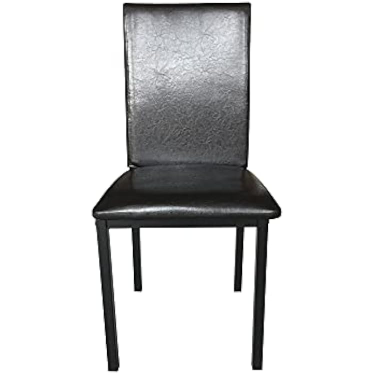 Dinning Chair Sets of 4,Kitchen Room Dining 4 Pieces Soft Leather Chairs Set,4 Pieces Kitchen Chairs for 4,Small Kitchen Dining Room Living Room, Black Dining Chair Set.