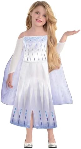 Frozen Princess Elsa Toddler Costume | Kids Dress with Cape and Sleeves, Perfect for Halloween or Dress-Up Play