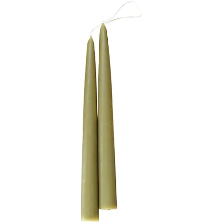 Root Candles Scented Tapers Double-Hung Beeswax Blend Smooth Hand-Dipped Taper Candles, 9-Inch, Bayberry, 2-Count