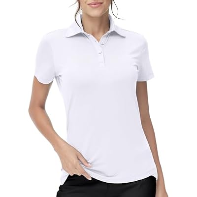 Corna Womens Golf Polo Shirts Collared Short Sleeve Tennis Tops Dry Fit Moisture Wicking Sun Protection T-Shirt UPF 50