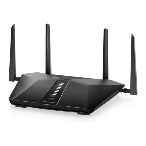 NETGEAR Nighthawk 6-Stream Dual-Band WiFi 6 Router RAX54S Security Features, AX5400 Wireless Speed, Up to 5.4 Gbps, Covers up to 2,500 sq. ft., 25 Devices - 1-Year Armor Subscription Included