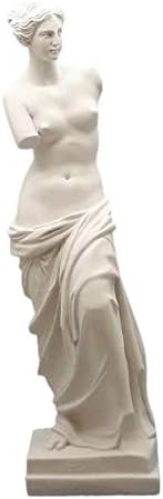 Aphrodite Venus De Milo Greek Goddess Cast Marble Statue Sculpture 15.55 inches White