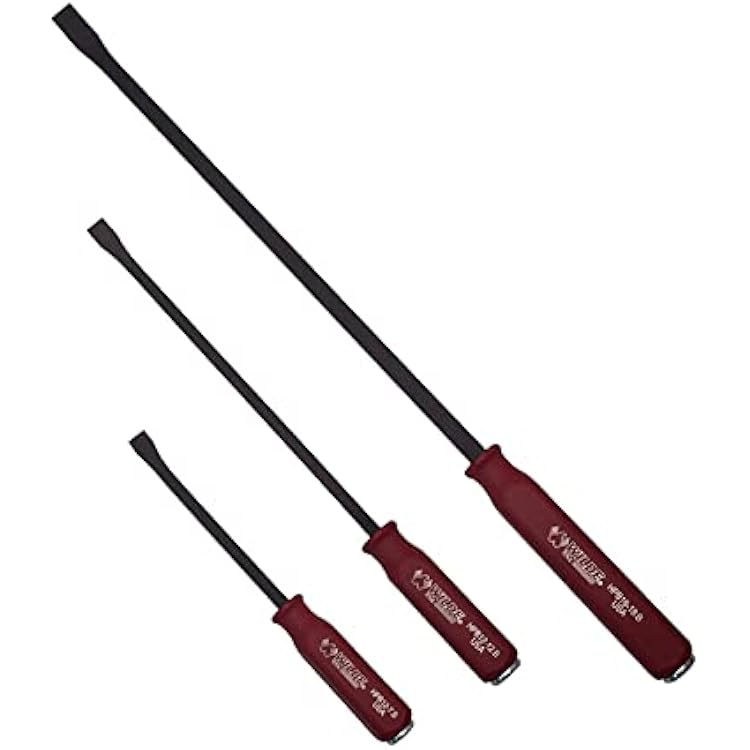 Wilde Tool HPB3-SQ.BHTHC 3-Piece Hard Cap Pry Bar Set - 12, 17 & 25 Bars