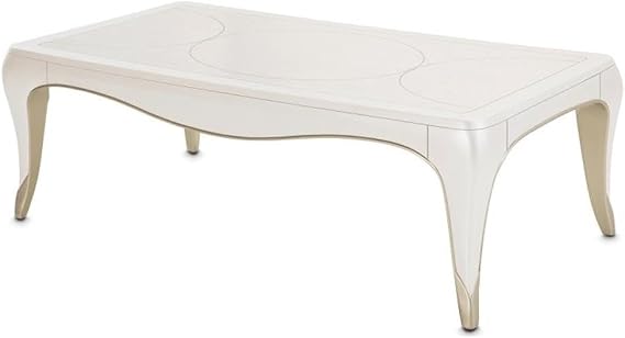 Michael Amini London Place Rectangular Cocktail Table - Creamy Pearl