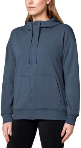 Mondetta Womens Performance Full Zip Hoodie Jacket 2X, Light Blue