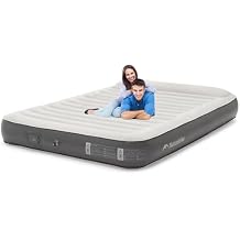 Naturehike Pillow Top Plush Queen Air Mattress with Rechargeable Built-in Electric Pump, Blow Up Bed with Annular Air Column Structure, Inflatable Airbed for Home, Camping, Guests