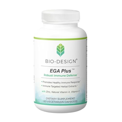 EGA Plus - Robust Immune Support with Zinc, Natural Vitamin A & Vitamin C 60 Capsules