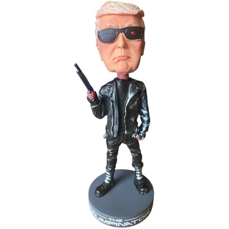 DC Souvenirs Trump Trumpinator Bobblehead, 7 45th & 47th President Trump Collectible Figure with Sunglasses & Battle-Ready Pose Political Memorabilia Gift for Trump Supporters & Patriots