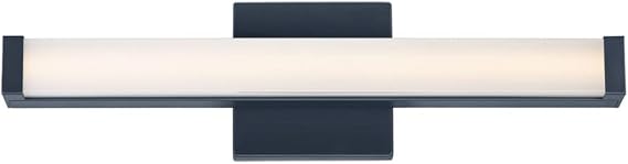 Maxim Lighting Spec 18" Bath Vanity Light | Black Aluminum Finish | Pmma Acrylic Shade | Contemporary Indoor Light Fixture | Ideal for Bathrooms & Powder Rooms | ADA Compliant Wet Rated | 52000BK
