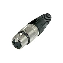 Neutrik NC3FX 3-Pin XLR Female Cable Connector with Nickel Housing and Silver Contacts