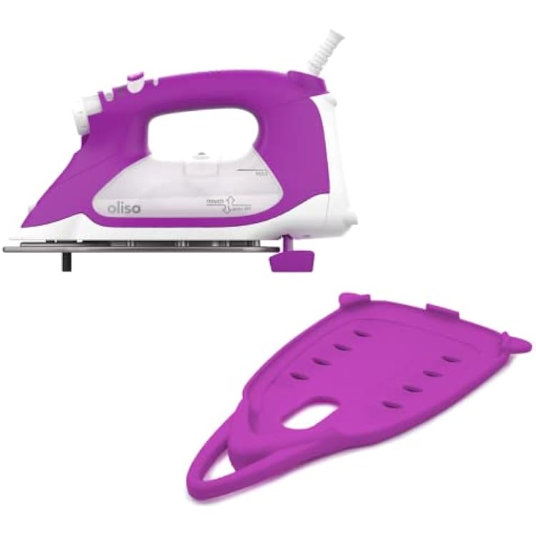 Oliso TG1600 Pro Plus 1800 Watt SmartIron with Auto Lift & Oliso Solemate Silicone Iron Soleplate Protector for TG Series Irons, Orchid