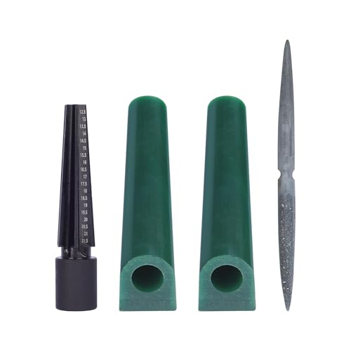 Jewelry Wax Carving Kit with Wax Tubes Ring Mandrel and Dual-End File for Jewelry Lost-Wax Casting Making and Design 4PCS
