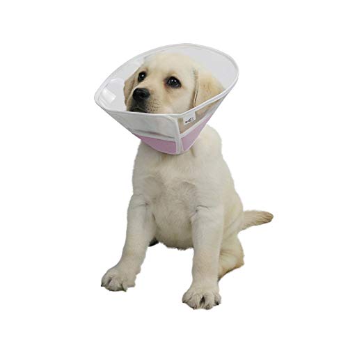 Soft Dog Recovery Collar,Adjustable Dog Cone for Small Dogs and Cats,Clear Cat Cone Collar Not Block Vision