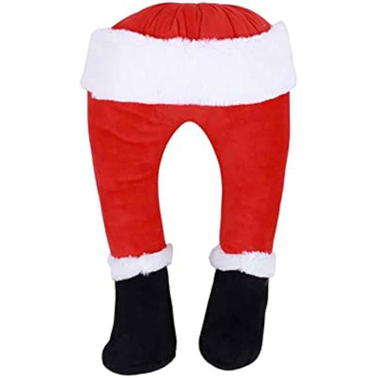 Santa Claus Legs Christmas Decorations Holiday Ornament Accessory Santa Claus Hanging Legs Sticking Out of Trunk Red One Size
