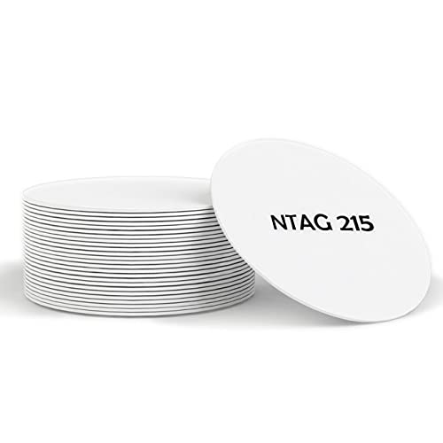 40PCS Amiibo Coins Card Rewritable NFC Tags Round NTAG215 Cards,Works with TagMo Android and Placiibo iOS and All NFC Applications