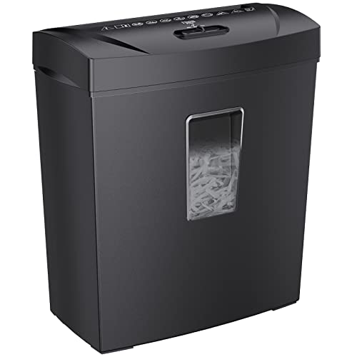Bonsaii Paper Shredder for Home Use, 12 Sheet Crosscut Shredder for Home Office with Jam Proof and Overheated Protection, Shreds DocumentCredit CardStaplesClips, ETL Certification C170-C