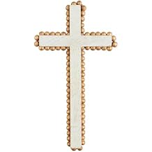 Mud Pie Med Gold Beaded Cross Table SITTERS