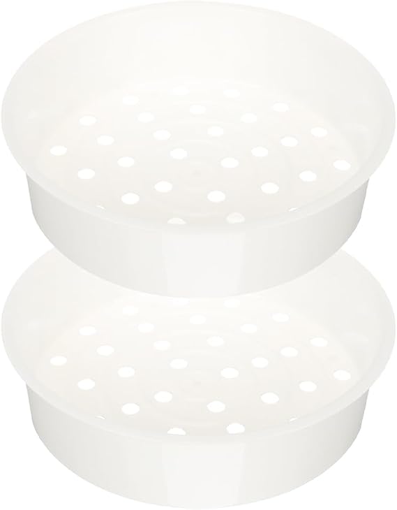 3L PP Plastic Steamer Basket 2-Pack Replacement Insert for Aroma Rice Cooker and Kitchen Pots