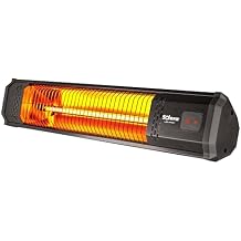 Solera Detachable Electric RV Awning Outdoor Patio Heater with Built-in Timer, Powder Coated Steel Construction, UL Certification, IP35 Rating, Power Cord, Mounting Brackets - 2023035872