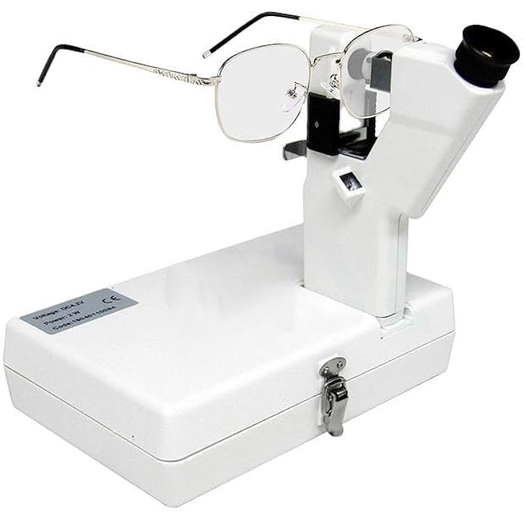 KEULEN Manual Lensmeter, Portable Optical Lensometer with HD Lens, Reading Adjustment Knob, for 20-80mm Lens, Optical Shops, Professional Optician Centers