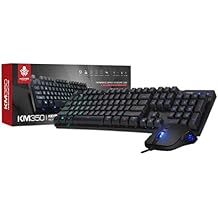 ABKO KM350 Desktop Keyboard & Mouse Gaming Combo Rainbow LED, 19 Key Anti-Ghosting, Max 3200 DPI English/Korean Type