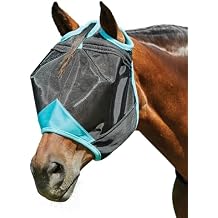 WeatherBeeta ComFiTec Deluxe Fine Mesh Mask, Black/Turquoise, Small Pony