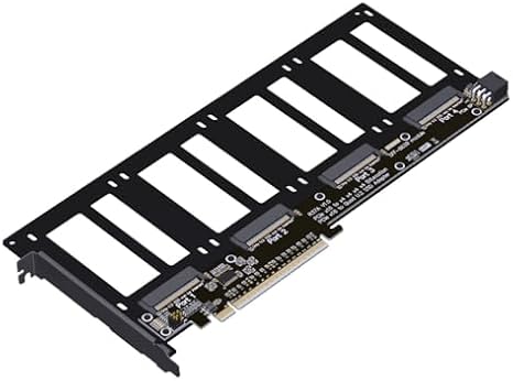 JMT ADT-R37 PCIe5.0x16 to 4-Port U.2/EDSFF Hard Disk Split Card 4x128Gbps 1 to 4 Expansion Adapter Compatible with Gen3/Gen4/Gen5 (R37A 4.0, to 4* U.2)