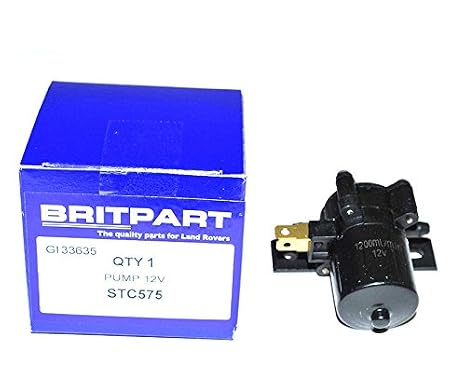 Britpart Windscreen Washer Pump Motor 12v Compatible With Land Rover Series 2 / 2a / 3 / Defender Up To Vin Aa270226 / Range Rover Up To 1985, Part # Stc575