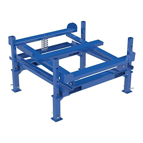 Vestil IBC-TLT-FPL Steel Intermediate Bulk Container Tilt Stand with Fork Pockets and Adjustable Legs 48-12 in. x 49-12 in. 4400 Lb. Capacity Blue