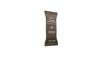 Isagenix Plant-Based IsaLean Protein Bar - Naturally Sweetened Energy Source - Protein Bar with 15 g of Pea Protein & 12 g of Fiber - Muscle Recovery Workout Snack - Chocolate Fudge Brownie - 10 Bars