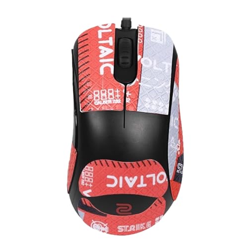 Mouse Grip Tape Full Coverage for BenQ Zowie EC1-CW Ergonomic Gaming Mouse, Mouse Anti Slip Grip Tape,Self-Adhesive PreCut Sweat-Resistant Professional Mice Upgrade KitRed