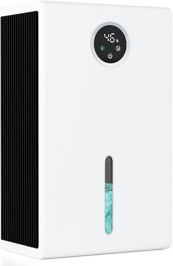 Dehumidifier for Home 1000 sq.ft Auto Shut Off Energy Saving & Quiet Design w/ 95 OZ Water Tank w/ 7 Colors LED Light w/Touch Screen Humidity Display Portable for Bedroom Bathroom Basement
