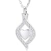 Minicremation Cremation Jewelry for Ashes Eye of My Heart Urn Necklace Pendants Ashes for Women Men Keepsake Memorial Urn Necklace for Pet Human