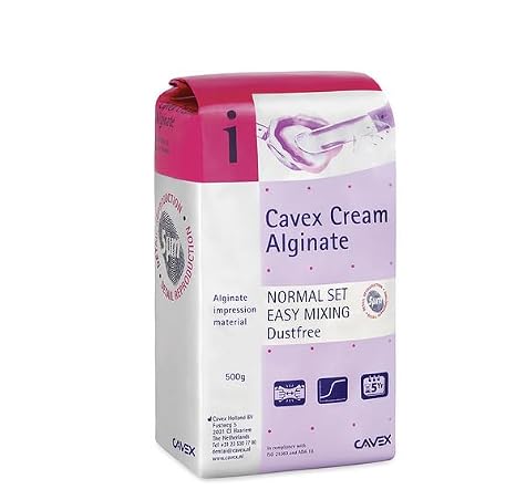 1.1Lb Cavex Cream Alginate Fast Set Dust-Free (500g) Violet, Easy Mixing