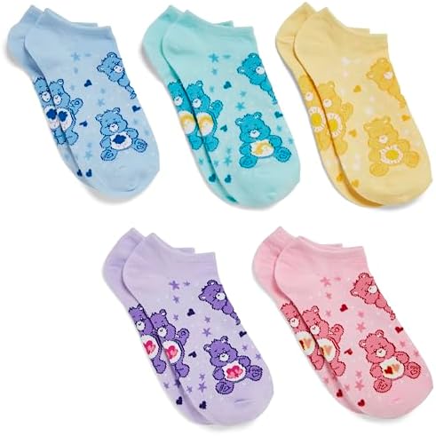 Care Bears Womens 5 Pack No Show Socks