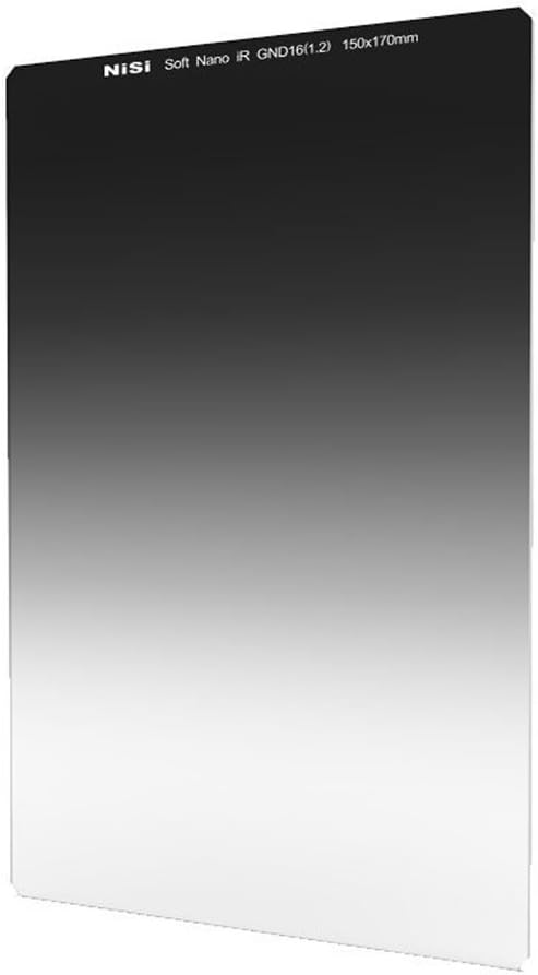 NiSi Soft Graduated Neutral Density Glass Filter GND16 (1.2) 150 x 170mm, Black (NIP-150-SGND1.2)