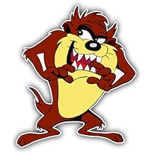 Taz Crafty Cartoon - Sticker Graphic - Auto, Wall, Laptop, Cell, Truck Sticker for Windows, Cars, Trucks