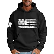 Ymosrh Men's Patriotic Hoodies USA Flag Print Hoodie Unisex Hooded Sweatshirt Pullover Casual Fashion Hoodies, M-6XL