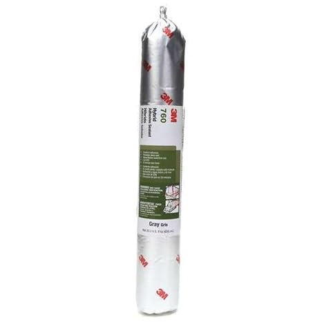 3M Adhesive Sealant 760 UV, Grey, 600 mL Sausage Pack | Designed for Industrial, Transportation and Construction Applications, UV Resistant, Long-Term Durability, Weather Resistant